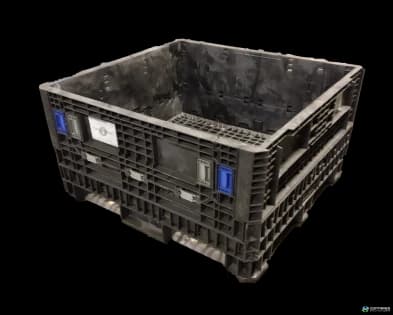 Pallet Containers For Sale: Reconditioned 30x32x25 All Black Bulk Container with Drop Doors Mississippi In Mississippi - image 2 Pallet Containers For Sale: Reconditioned 30x32x25 All Black Bulk Container with Drop Doors Mississippi In Mississippi - image 2