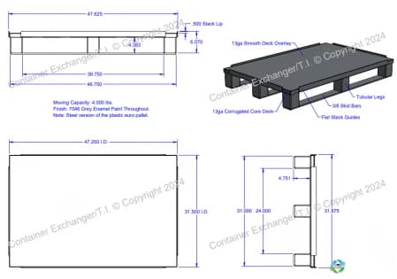Metal Pallets For Sale: NEW 47.63" x 31.87" CUSTOM STEEL PALLET In Wisconsin - image 3 Metal Pallets For Sale: NEW 47.63" x 31.87" CUSTOM STEEL PALLET In Wisconsin - image 3