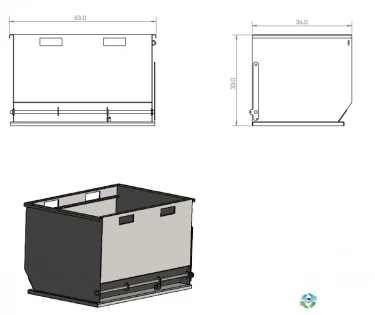 Hoppers & Silos For Sale: 1 CU. YD. DROP BOTTOM HOPPER BIN In Ontario - image 2 Hoppers & Silos For Sale: 1 CU. YD. DROP BOTTOM HOPPER BIN In Ontario - image 2