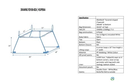 Bulk Bags - FIBC For Sale: New 40x40x24 Pyramid Shaped Concrete Wash Out Bulk Bags New Jersey In New Jersey - image 1 Bulk Bags - FIBC For Sale: New 40x40x24 Pyramid Shaped Concrete Wash Out Bulk Bags New Jersey In New Jersey - image 1