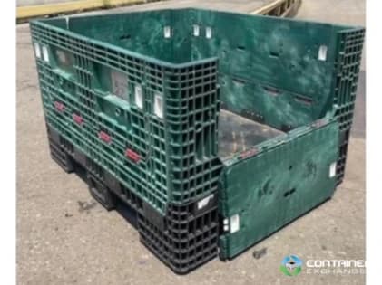 Pallet Containers For Sale: Used 56x48x34 Collapsible Bulk Containers with Drop Doors Black and Mixed Colors Michigan In Michigan - image 2 Pallet Containers For Sale: Used 56x48x34 Collapsible Bulk Containers with Drop Doors Black and Mixed Colors Michigan In Michigan - image 2