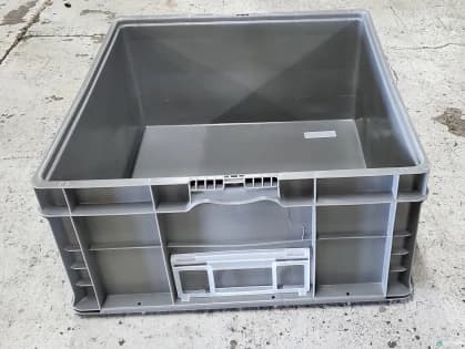 Stacking Totes For Sale: Used 24x22x11 Gray Orbis Hand Totes Smooth Bottom Ohio In Ohio - image 2 Stacking Totes For Sale: Used 24x22x11 Gray Orbis Hand Totes Smooth Bottom Ohio In Ohio - image 2