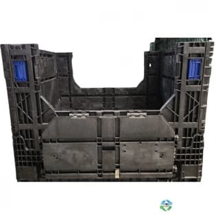 Pallet Containers For Sale: Refurbished 45x48x34 Collapsible Bulk Containers with 2 Drop Doors Mixed Colors In Ohio - image 1 Pallet Containers For Sale: Refurbished 45x48x34 Collapsible Bulk Containers with 2 Drop Doors Mixed Colors In Ohio - image 1