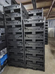 Pallet Containers For Sale: New Monoflo 30x32x34 Collapsible Bulk Containers with 2 Drop Doors Ohio In Ohio - image 3 Pallet Containers For Sale: New Monoflo 30x32x34 Collapsible Bulk Containers with 2 Drop Doors Ohio In Ohio - image 3