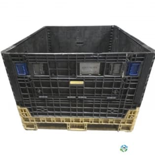 Pallet Containers For Sale: Refurbished 62x48x34 Collapsible Bulk Container with 2 Drop Doors Ohio In Ohio - image 1 Pallet Containers For Sale: Refurbished 62x48x34 Collapsible Bulk Container with 2 Drop Doors Ohio In Ohio - image 1
