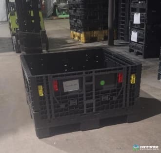 Pallet Containers For Sale: Refurbished 44.5x48x27 Collapsible Bulk Containers with Drop Doors Indiana In Indiana - image 2 Pallet Containers For Sale: Refurbished 44.5x48x27 Collapsible Bulk Containers with Drop Doors Indiana In Indiana - image 2