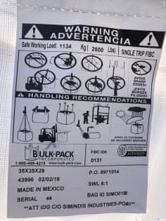 Bulk Bags - FIBC For Sale: New 35x35x29 Spout Top and Bottom FBIC Bulk Bags Pennsylvania In Pennsylvania - image 2 Bulk Bags - FIBC For Sale: New 35x35x29 Spout Top and Bottom FBIC Bulk Bags Pennsylvania In Pennsylvania - image 2