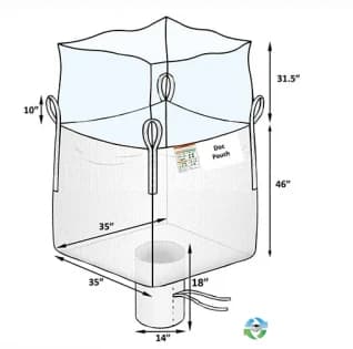 Bulk Bags - FIBC For Sale: NEW 35x35x46 Duffle Top Spout Bottom Bulk Bags Ohio California In New Jersey - image 1 Bulk Bags - FIBC For Sale: NEW 35x35x46 Duffle Top Spout Bottom Bulk Bags Ohio California In New Jersey - image 1