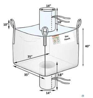 Bulk Bags - FIBC For Sale: New 35x35x40 Spout Top and Bottom Bulk Bags Ohio. In Ohio - image 2 Bulk Bags - FIBC For Sale: New 35x35x40 Spout Top and Bottom Bulk Bags Ohio. In Ohio - image 2