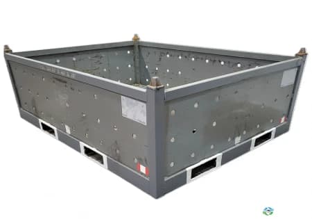 Metal Bins For Sale: Used 63x48x26 Steel Tubs No Drop Doors Ohio In Ohio - image 1 Metal Bins For Sale: Used 63x48x26 Steel Tubs No Drop Doors Ohio In Ohio - image 1