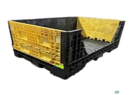 Pallet Containers For Sale: Used 70x48x34 1-Hatch Wingwall Collapsible Bulk Containers Indiana In Indiana - image 1 Pallet Containers For Sale: Used 70x48x34 1-Hatch Wingwall Collapsible Bulk Containers Indiana In Indiana - image 1