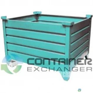 Metal Bins For Sale: NEW 31.5x31.5x24 Corrugated Solid Sided Metal Bulk Containers Wisconsin In Wisconsin - image 1 Metal Bins For Sale: NEW 31.5x31.5x24 Corrugated Solid Sided Metal Bulk Containers Wisconsin In Wisconsin - image 1