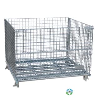 Wire Baskets For Sale: New 48x40x36 Wire Basket Stackable Collapsible with Drop Gate Illinois In Illinois - image 1 Wire Baskets For Sale: New 48x40x36 Wire Basket Stackable Collapsible with Drop Gate Illinois In Illinois - image 1