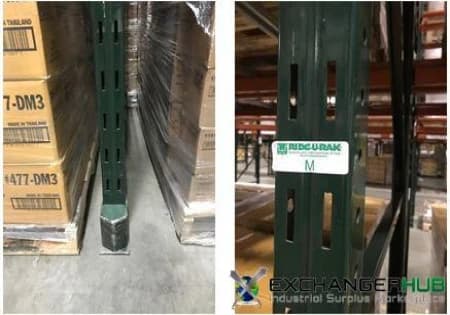 Uprights For Sale: Ridg-u-rak slotted - Used 44" x 21' high heavy-duty M Gauge, 12.5 Racking In New Jersey - image 1 Uprights For Sale: Ridg-u-rak slotted - Used 44" x 21' high heavy-duty M Gauge, 12.5 Racking In New Jersey - image 1