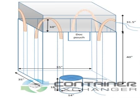 Bulk Bags - FIBC For Sale: NEW 35x35x40 Bulk Bags Duffle Top Flat Bottom In New Jersey - image 1 Bulk Bags - FIBC For Sale: NEW 35x35x40 Bulk Bags Duffle Top Flat Bottom In New Jersey - image 1
