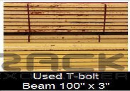 Beams For Sale: Used T-bolt Beam 100" x 3", Yellow, 1 5/8" step In Missouri - image 1 Beams For Sale: Used T-bolt Beam 100" x 3", Yellow, 1 5/8" step In Missouri - image 1