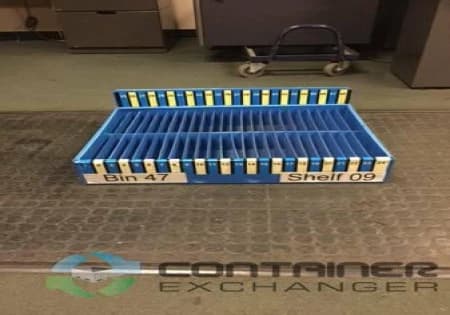 Organizer Bins For Sale: Used 24x18.5x4.5 Adjustable Blue Bins In Texas - image 1 Organizer Bins For Sale: Used 24x18.5x4.5 Adjustable Blue Bins In Texas - image 1