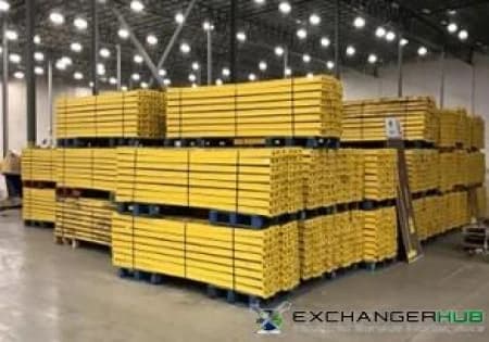 Beams For Sale: Used Beams, 144" x 5.5" Standard Step Beams, Teardrop, YELLOW color In New Jersey - image 1 Beams For Sale: Used Beams, 144" x 5.5" Standard Step Beams, Teardrop, YELLOW color In New Jersey - image 1