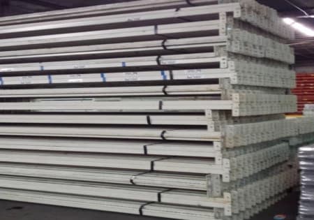 Beams For Sale: Used Teardrop Beam 96" x2 1/2", 1 5/8 Step, White, w/Slots In Missouri - image 1 Beams For Sale: Used Teardrop Beam 96" x2 1/2", 1 5/8 Step, White, w/Slots In Missouri - image 1