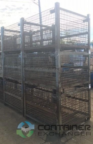 Wire Baskets For Sale: Used 53x48x38 ZE-13 style Wire Baskets with drop gates In Ohio - image 2 Wire Baskets For Sale: Used 53x48x38 ZE-13 style Wire Baskets with drop gates In Ohio - image 2
