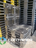 Plastic Pallets For Sale: Used 43x43 Stacking Pallets for Export with Mesh Deck and Runners In Ontario - image 1 Plastic Pallets For Sale: Used 43x43 Stacking Pallets for Export with Mesh Deck and Runners In Ontario - image 1