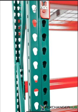 Uprights For Sale: New Pallet Rack Uprights: 48 x 120 x 3 with 8x5 Base Plate; Teardrop Style In South Carolina - image 2 Uprights For Sale: New Pallet Rack Uprights: 48 x 120 x 3 with 8x5 Base Plate; Teardrop Style In South Carolina - image 2