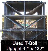 Uprights For Sale: Used T-Bolt Upright 42" x 132", Blue, 1 5/8" x 3" columns In Missouri - image 1 Uprights For Sale: Used T-Bolt Upright 42" x 132", Blue, 1 5/8" x 3" columns In Missouri - image 1