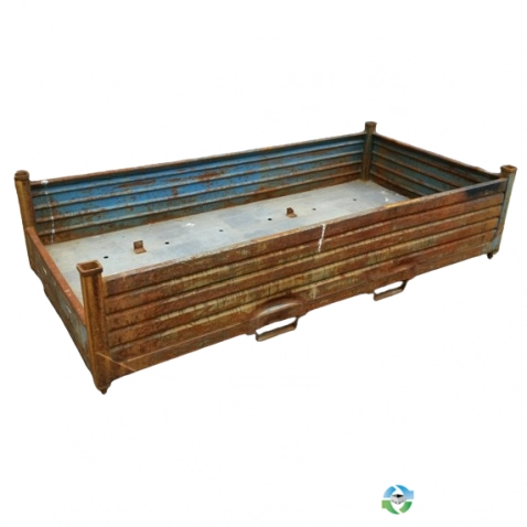 Metal Bins For Sale: Used 96x48x24(Outside Dimensions) Rigid Steel Tub Mississippi In Mississippi - image 1 Metal Bins For Sale: Used 96x48x24(Outside Dimensions) Rigid Steel Tub Mississippi In Mississippi - image 1