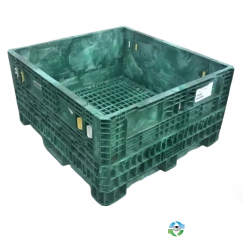 Pallet Containers For Sale: Used 45x48x25 Collapsible Bulk Containers with Drop Doors Mixed Colors Ohio In Ohio - image 1 Pallet Containers For Sale: Used 45x48x25 Collapsible Bulk Containers with Drop Doors Mixed Colors Ohio In Ohio - image 1