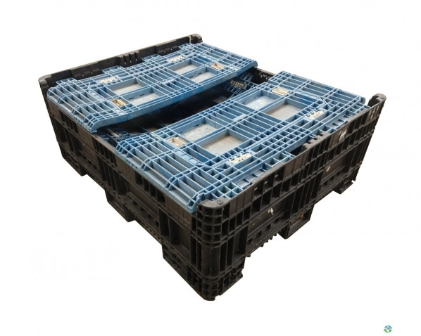 Pallet Containers For Sale: Reconditioned 56x48x42 Collapsible Pallet Containers with two drop doors - Mixed Colors In Ohio - image 3 Pallet Containers For Sale: Reconditioned 56x48x42 Collapsible Pallet Containers with two drop doors - Mixed Colors In Ohio - image 3