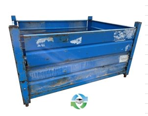 Metal Bins For Sale: Used 64x48x34 Collapsible Metal Bins In Ohio - image 1 Metal Bins For Sale: Used 64x48x34 Collapsible Metal Bins In Ohio - image 1