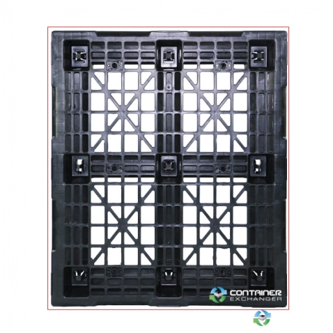 Plastic Pallets For Sale: 48x40x5.9 Rackable Stackable Mid Duty 6 Runner Plastic Pallets Michigan In Michigan - image 1 Plastic Pallets For Sale: 48x40x5.9 Rackable Stackable Mid Duty 6 Runner Plastic Pallets Michigan In Michigan - image 1