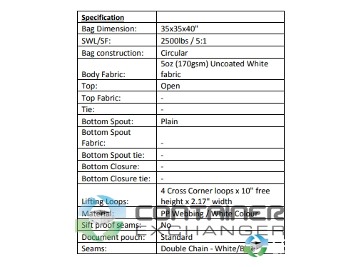 Bulk Bags - FIBC For Sale: NEW 35x35x40 Bulk Bags Open Top Flat Bottom New Jersey and California Locations In New Jersey - image 2 Bulk Bags - FIBC For Sale: NEW 35x35x40 Bulk Bags Open Top Flat Bottom New Jersey and California Locations In New Jersey - image 2