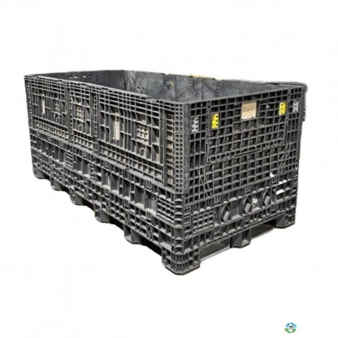 Pallet Containers For Sale: Used 96x48x34 Collapsible Plastic Containers with 2 Drop Doors- Mixed colors Indiana In Indiana - image 1 Pallet Containers For Sale: Used 96x48x34 Collapsible Plastic Containers with 2 Drop Doors- Mixed colors Indiana In Indiana - image 1
