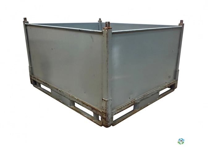 Metal Bins For Sale: Used 60x52x36 Rigid Metal Bins In Ohio - image 1 Metal Bins For Sale: Used 60x52x36 Rigid Metal Bins In Ohio - image 1