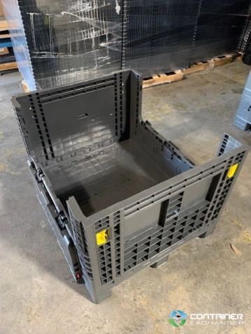 Pallet Containers For Sale: New Monoflo 48x40x34 Collapsible Bulk Containers with Drop Doors Grey Virginia In Virginia - image 3 Pallet Containers For Sale: New Monoflo 48x40x34 Collapsible Bulk Containers with Drop Doors Grey Virginia In Virginia - image 3