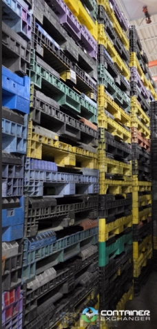 Pallet Containers For Sale: Used 45x48x25 Collapsible Bulk Containers Black and Mixed Colors In Wisconsin - image 1 Pallet Containers For Sale: Used 45x48x25 Collapsible Bulk Containers Black and Mixed Colors In Wisconsin - image 1