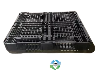 Plastic Pallets For Sale: Used 44x38x4.5 Black Stackable Plastic Pallets Indiana In Indiana - image 2 Plastic Pallets For Sale: Used 44x38x4.5 Black Stackable Plastic Pallets Indiana In Indiana - image 2