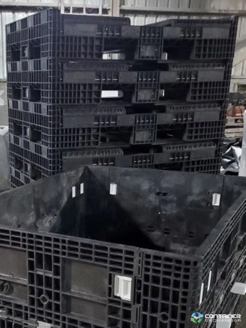 Pallet Containers For Sale: Used 64.5x48x34 2-Hatch Collapsible Bulk Containers Indiana In Indiana - image 3 Pallet Containers For Sale: Used 64.5x48x34 2-Hatch Collapsible Bulk Containers Indiana In Indiana - image 3