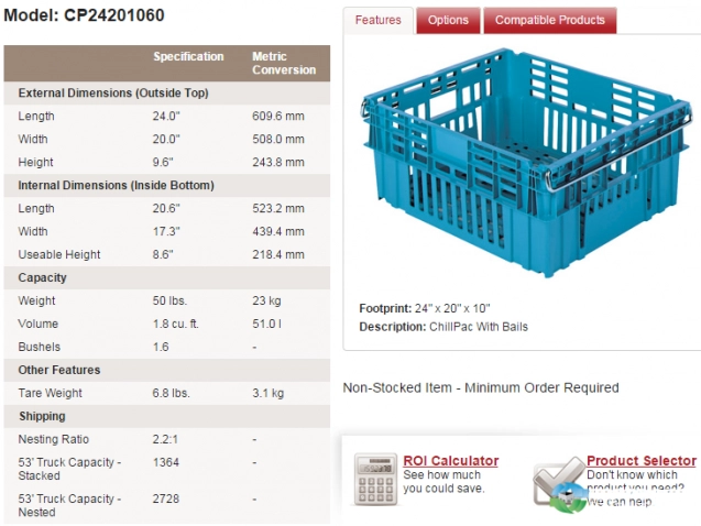 Food Totes & Trays For Sale: NEW Buckhorn 24x20x10 ChillPak Tray Ohio In Ohio - image 2 Food Totes & Trays For Sale: NEW Buckhorn 24x20x10 ChillPak Tray Ohio In Ohio - image 2
