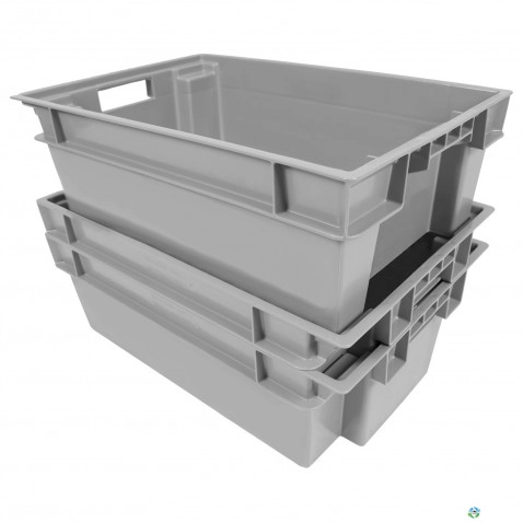 Stack & Nest Totes For Sale: New 24x16x8 Solid Stack and Nest Container Ontario In Ontario - image 1 Stack & Nest Totes For Sale: New 24x16x8 Solid Stack and Nest Container Ontario In Ontario - image 1