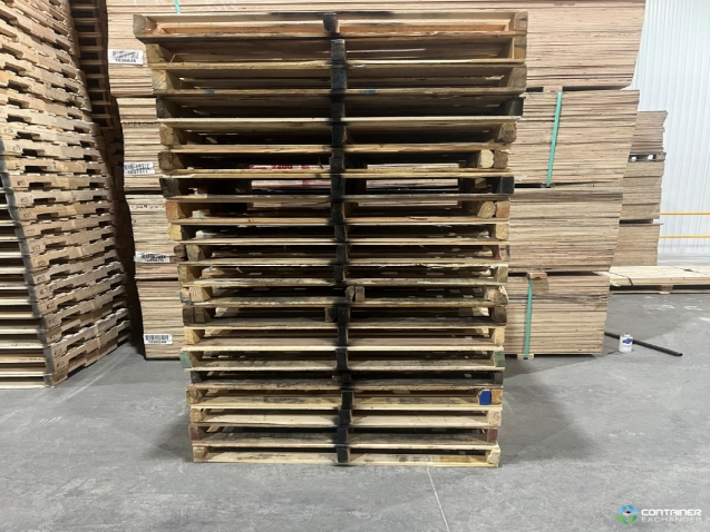 Wood Pallets For Sale: Refurbished 48x40x5 B-Grade Stringer Pallets Ontario In Ontario - image 1 Wood Pallets For Sale: Refurbished 48x40x5 B-Grade Stringer Pallets Ontario In Ontario - image 1