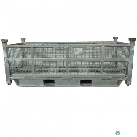 Wire Baskets For Sale: Used 70x30.5x24 Collapsible Wire Basket 2 Removable Drop Doors 34" Side Ohio In Ohio - image 1 Wire Baskets For Sale: Used 70x30.5x24 Collapsible Wire Basket 2 Removable Drop Doors 34" Side Ohio In Ohio - image 1