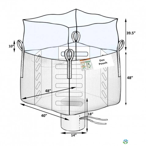 Bulk Bags - FIBC For Sale: NEW 40x48x48 Duffle Top Spout Bottom Bulk Bags New Jersey California Georgia In New Jersey - image 1 Bulk Bags - FIBC For Sale: NEW 40x48x48 Duffle Top Spout Bottom Bulk Bags New Jersey California Georgia In New Jersey - image 1