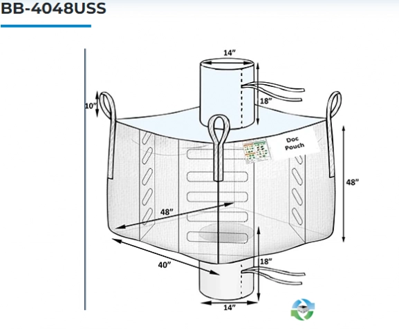 Bulk Bags - FIBC For Sale: New 40x48x48 Baffled Spout Top Spout Bottom Bulk Bags California In California - image 1 Bulk Bags - FIBC For Sale: New 40x48x48 Baffled Spout Top Spout Bottom Bulk Bags California In California - image 1
