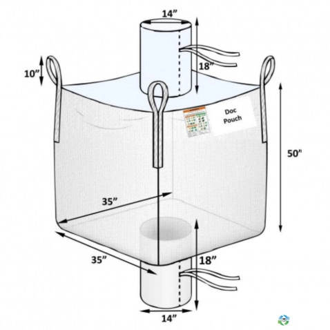 Bulk Bags - FIBC For Sale: NEW 35x35x50 Spout Top Spout Bottom Bulk Bags New Jersey California Georgia In New Jersey - image 2 Bulk Bags - FIBC For Sale: NEW 35x35x50 Spout Top Spout Bottom Bulk Bags New Jersey California Georgia In New Jersey - image 2