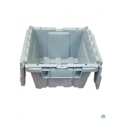 Stack & Nest Totes For Sale: 12x11x7 Buckhorn Gray Flip Top Totes Mississippi In Mississippi - image 1 Stack & Nest Totes For Sale: 12x11x7 Buckhorn Gray Flip Top Totes Mississippi In Mississippi - image 1