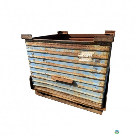 Metal Bins For Sale: Used 43x43x38 Rigid Metal Bins Drop Bottoms In Ohio - image 2 Metal Bins For Sale: Used 43x43x38 Rigid Metal Bins Drop Bottoms In Ohio - image 2