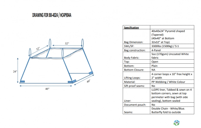 Bulk Bags - FIBC For Sale: New 40x40x24 Pyramid Shaped Concrete Wash Out Bulk Bags New Jersey In New Jersey - image 1 Bulk Bags - FIBC For Sale: New 40x40x24 Pyramid Shaped Concrete Wash Out Bulk Bags New Jersey In New Jersey - image 1