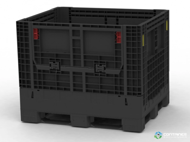 Pallet Containers For Sale: New Monoflo 48x40x39 Collapsible Bulk Containers with Drop Doors Grey Virginia In Virginia - image 1 Pallet Containers For Sale: New Monoflo 48x40x39 Collapsible Bulk Containers with Drop Doors Grey Virginia In Virginia - image 1